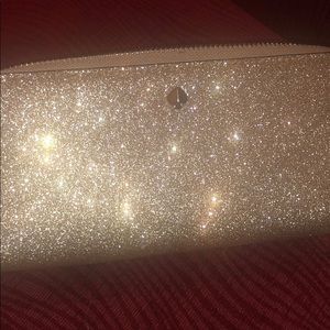 Kate Spade ♠️ gold glitter clutch ✨